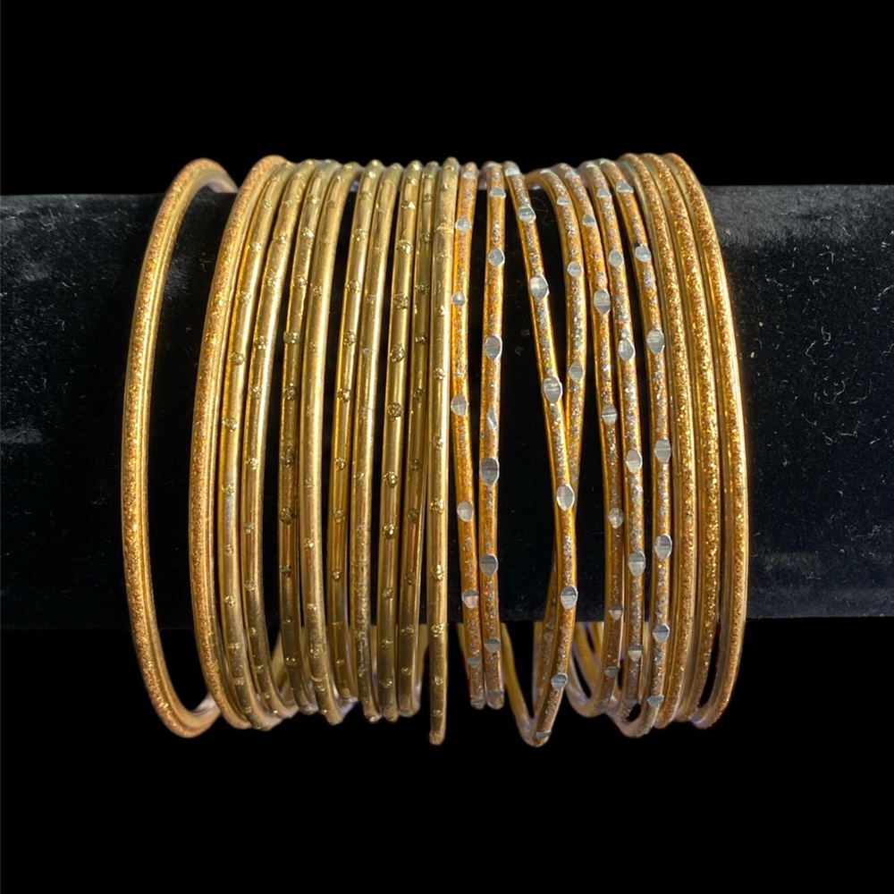 Gold Bangle Bracelet Set